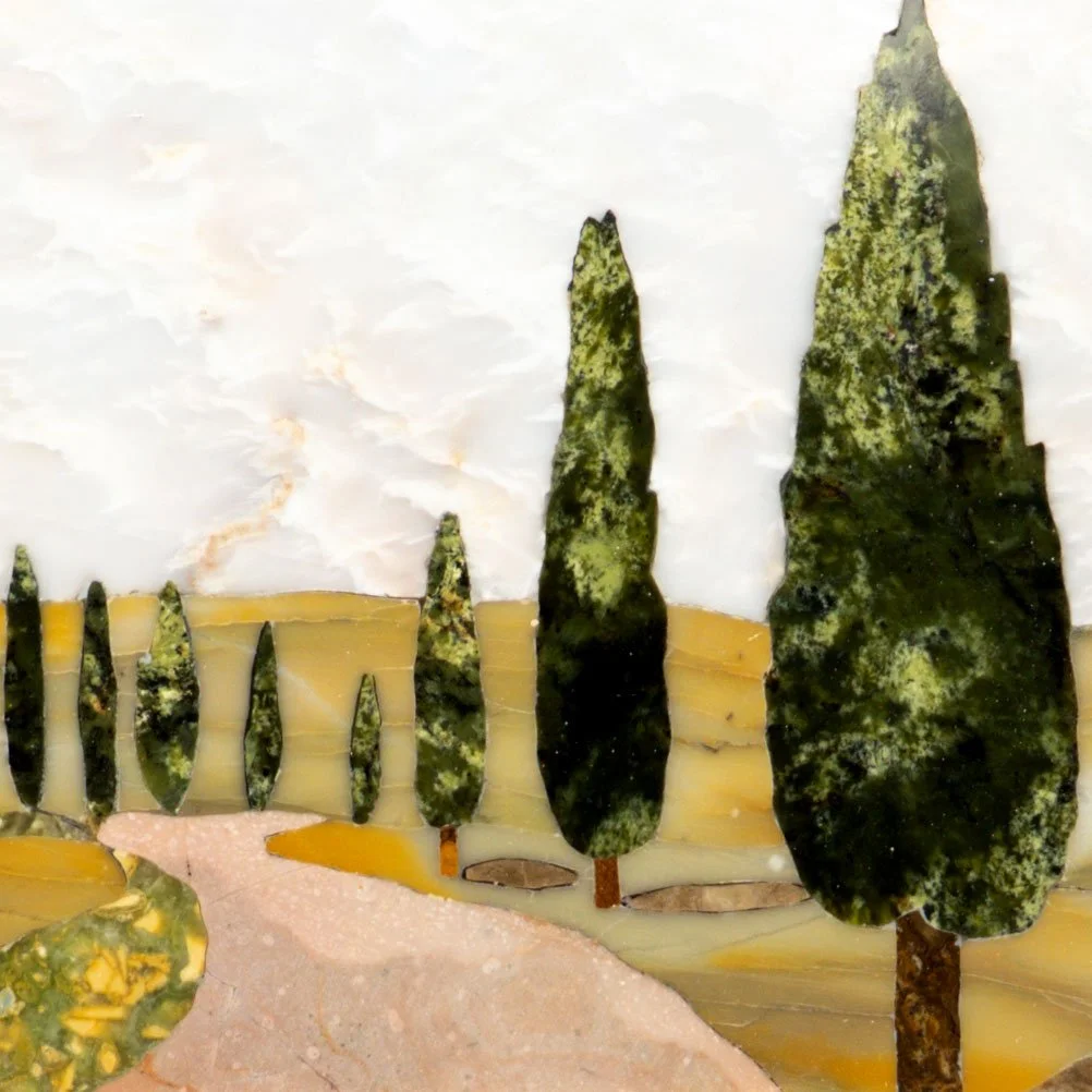Pietra Dura of Colourful Town — Pitti Mosaici
